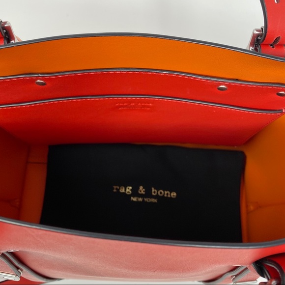Rag & Bone red field tote and crossbody bag - Picture 8 of 12